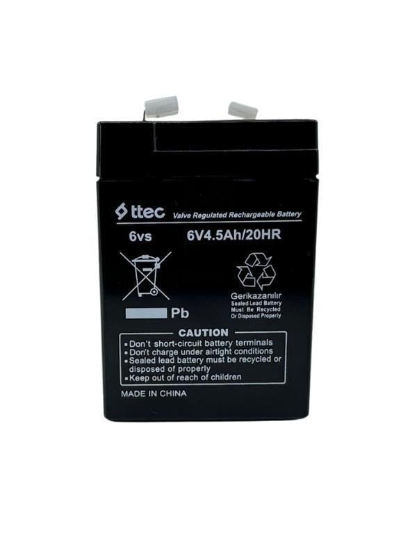 Ttec 6v 4.5Ah Bakımsız Kuru Akü 