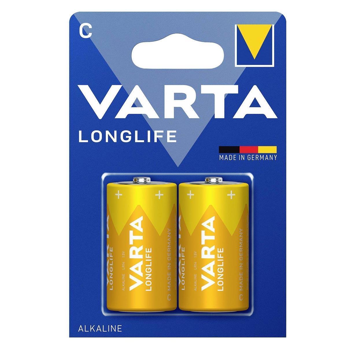 Varta 4114 Longlife Alkalin C Orta Boy Pil 2li Paket