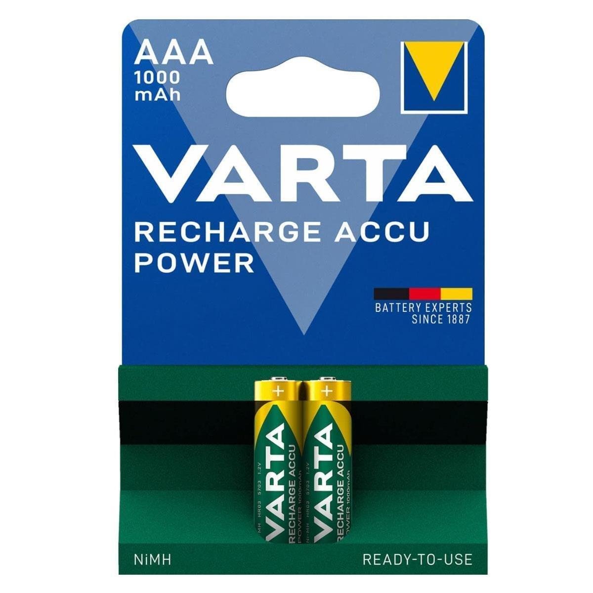 Varta 5703 Power 800mAh AAA Şarj Edilebilir İnce Kalem Pil 2li Paket
