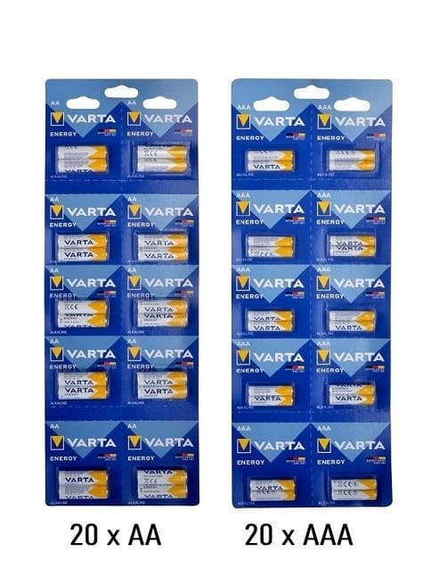 Varta Energy Alkaline 20 Adet Kalem pil ve 20 Adet İnce Pil 