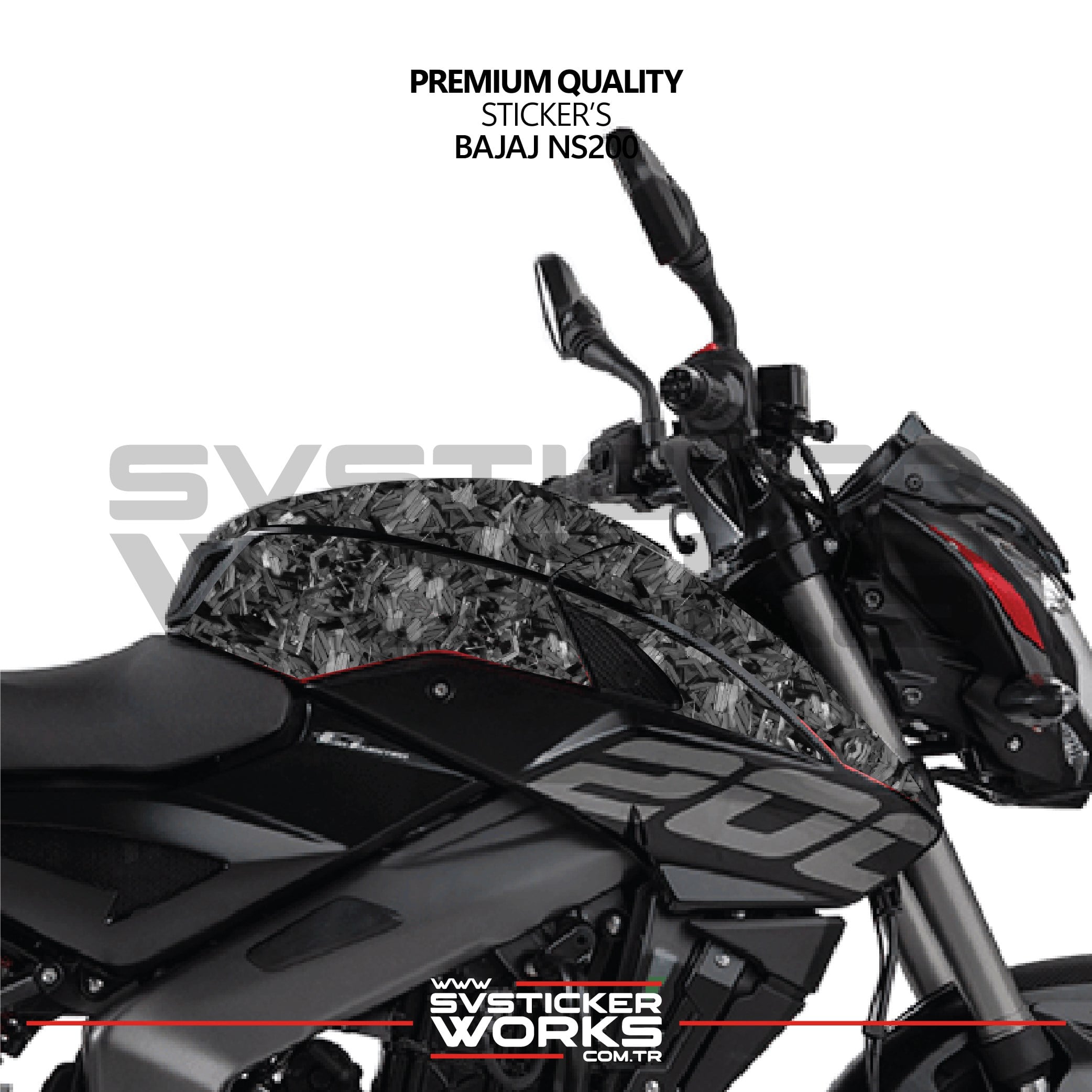 SVSTICKERWORKSBajaj NS200 Forged Kaplama Etiket Sticker Modeli Full DepoBajaj NS200 Forged Kaplama Etiket Sticker Modeli Full DepoNS200