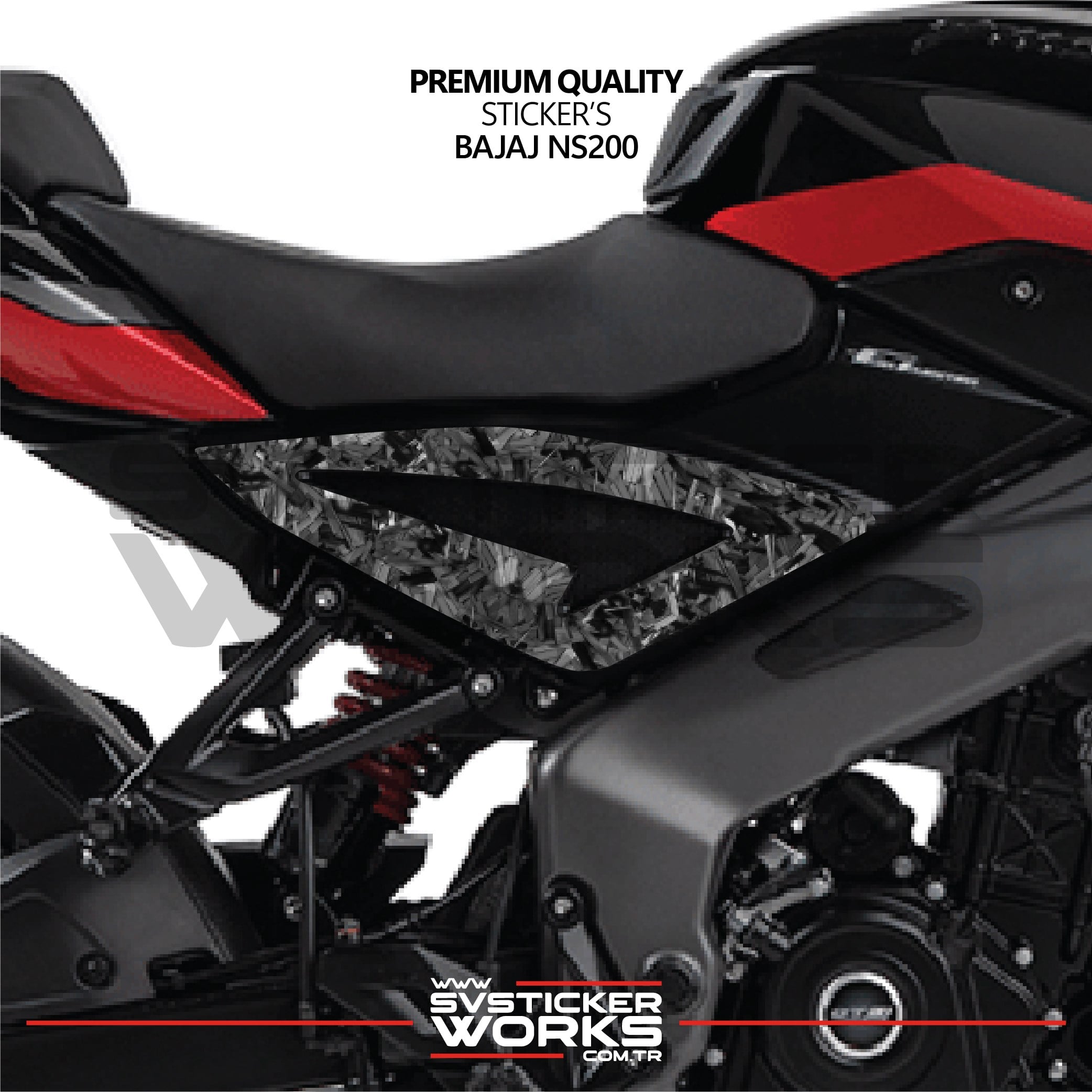 SVSTICKERWORKSBajaj NS200 Forged Kaplama Etiket Sticker Modeli Orta PlastikBajaj NS200 Forged Kaplama Etiket Sticker Modeli Orta PlastikNS200