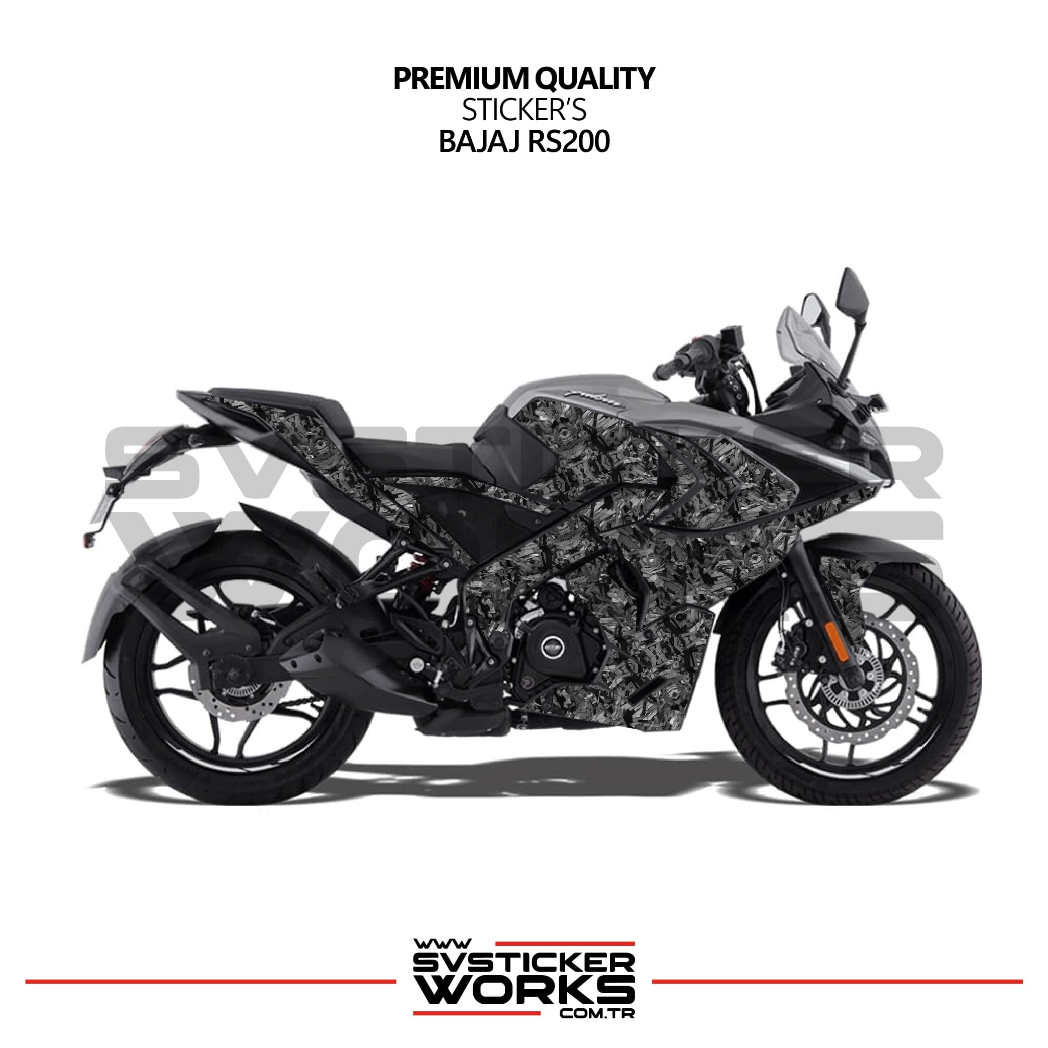 SVSTICKERWORKSBajaj RS200 Forged Kaplama Etiket Sticker Modeli Full Kaplama Hazır KitBajaj RS200 Forged Kaplama Etiket Sticker Modeli Full Kaplama Hazır KitRS200