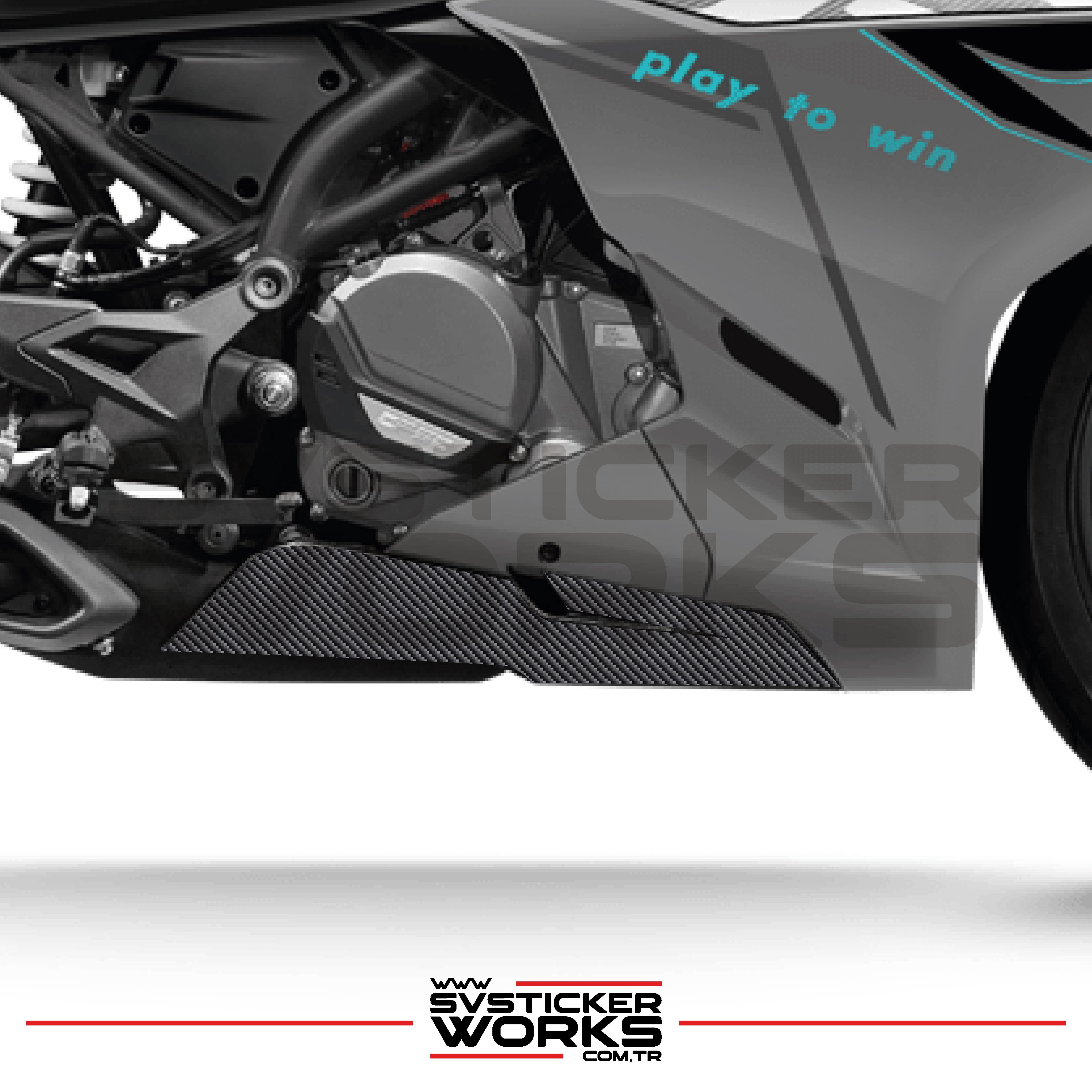 SVSTICKERWORKSCFMOTO 250SR Sticker Karbon Folyo Kaplama Alt Sakal Bölümü BölümüCFMOTO 250SR Sticker Karbon Folyo Kaplama Alt Sakal Bölümü Bölümü