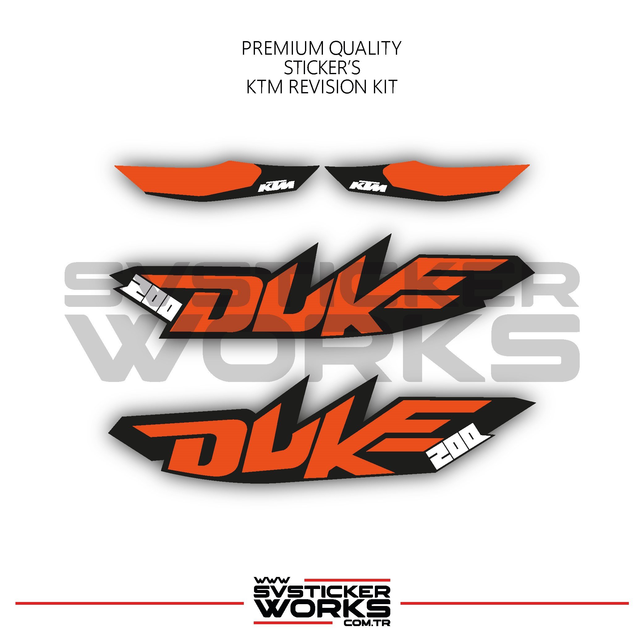 SVSTICKERWORKSKTM Duke Sticker Set Revizyon Sticker Etiket Modeli Model 5KTM Duke Sticker Set Revizyon Sticker Etiket Modeli Model 5DUKE 250