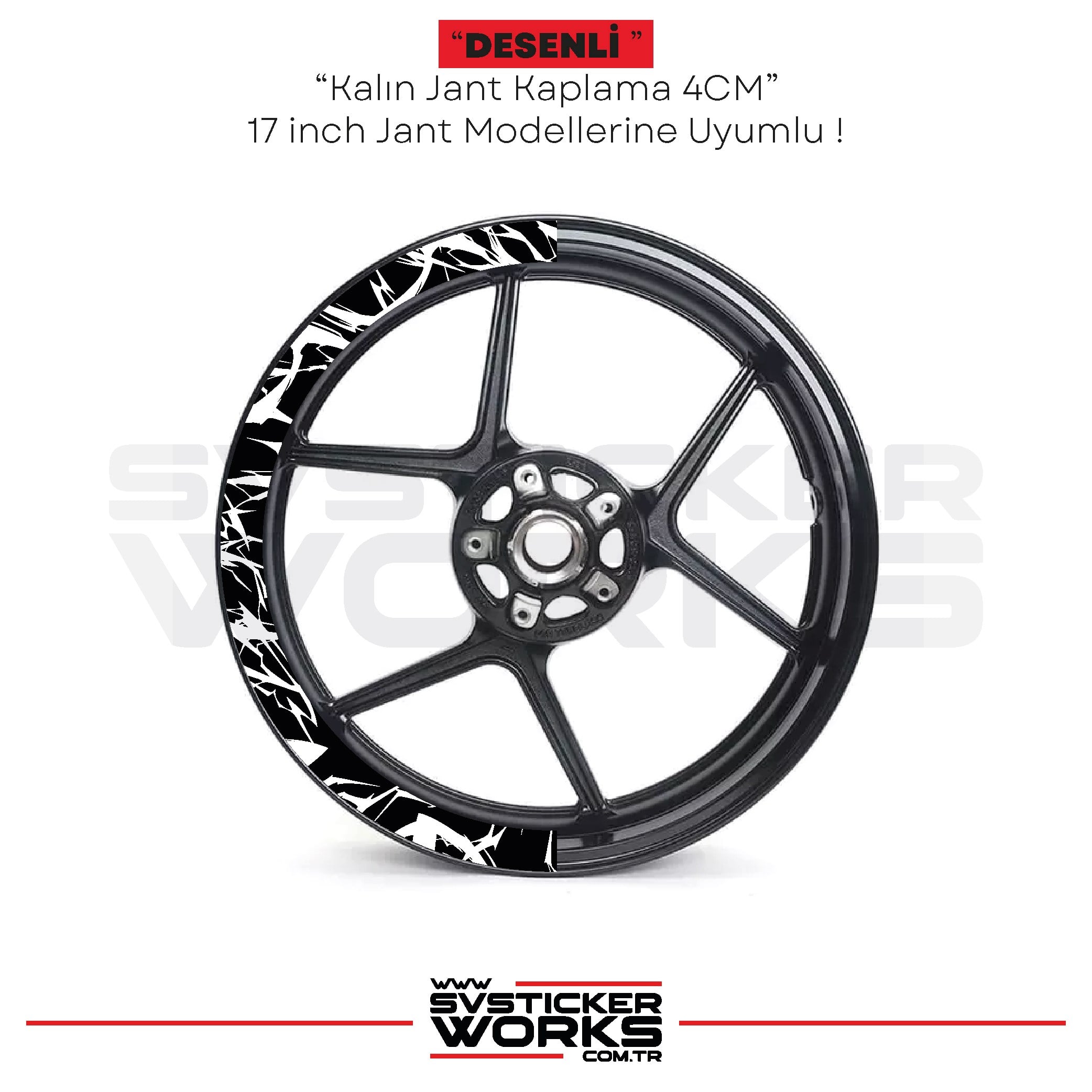 SVSTICKERWORKSMotosiklet Jant Kaplama Desenli Yarım Yüksek Kaliteli Folyo 1 Paket 1 Motosiklet İçinMotosiklet Jant Kaplama Desenli Yarım Yüksek Kaliteli Folyo 1 Paket 1 Motosiklet İçin