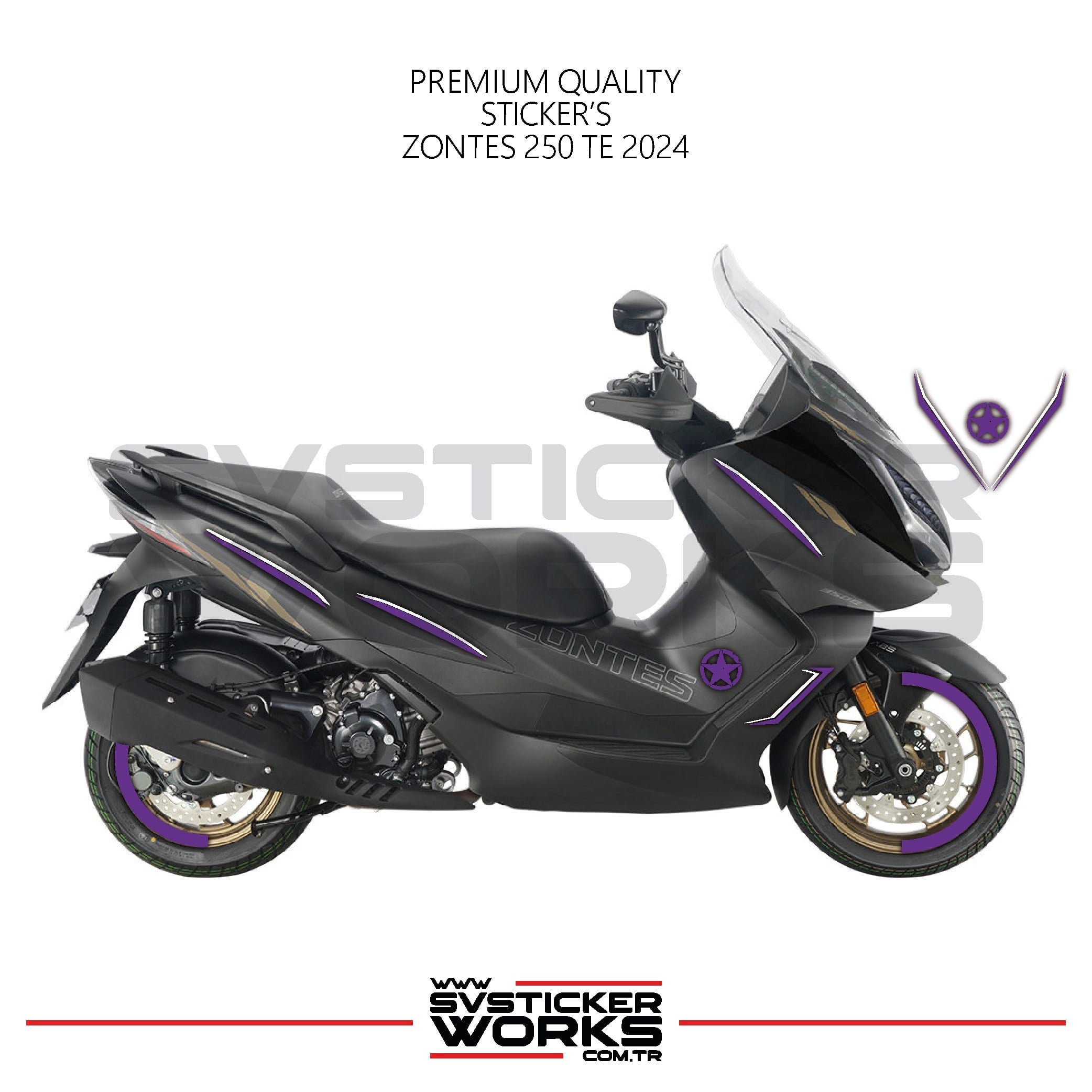 SVSTICKERWORKSZONTES 250 TE Sticker Kaplama Set Full Kit Parçalı Etiket Sticker Modeli MorZONTES 250 TE Sticker Kaplama Set Full Kit Parçalı Etiket Sticker Modeli MorZontes