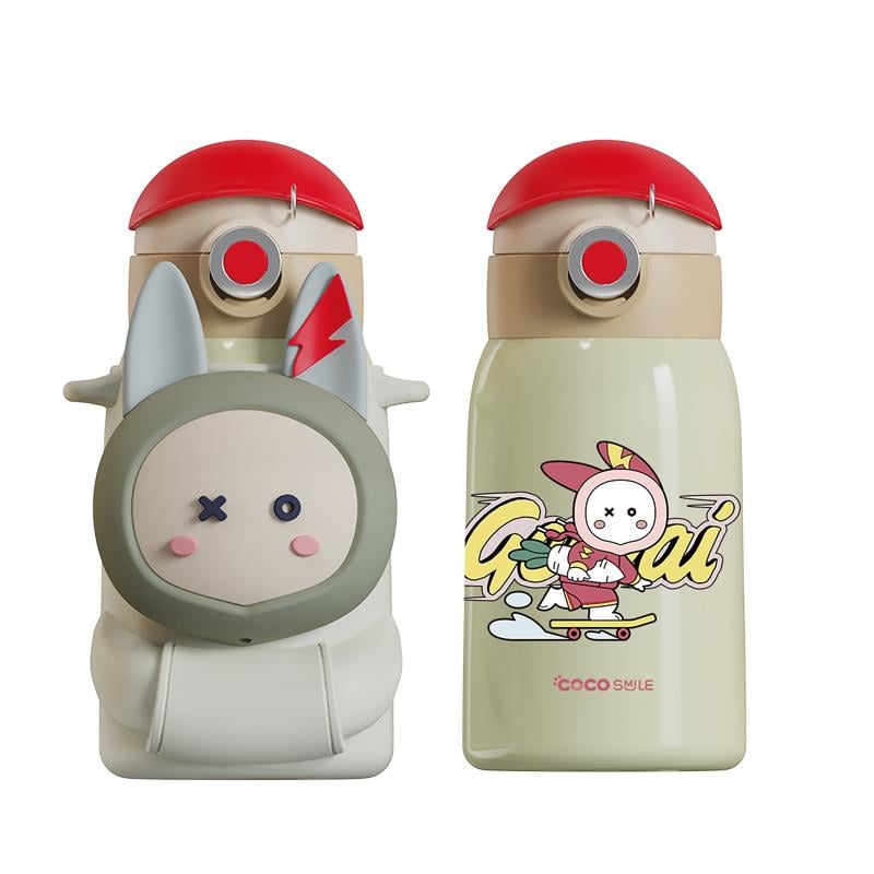 COCOSMILE SEVİMLİ TAVŞAN ÇELİK TERMOS 470 ML