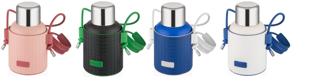 DILLER 650 ML DERİ KILIFLI VE BOYUN ASKILI PASLANMAZ ÇELİK TERMOS
