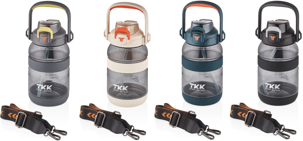 TKK 1200 ML SİLİKON GÖVDE TRİTAN SU MATARASI