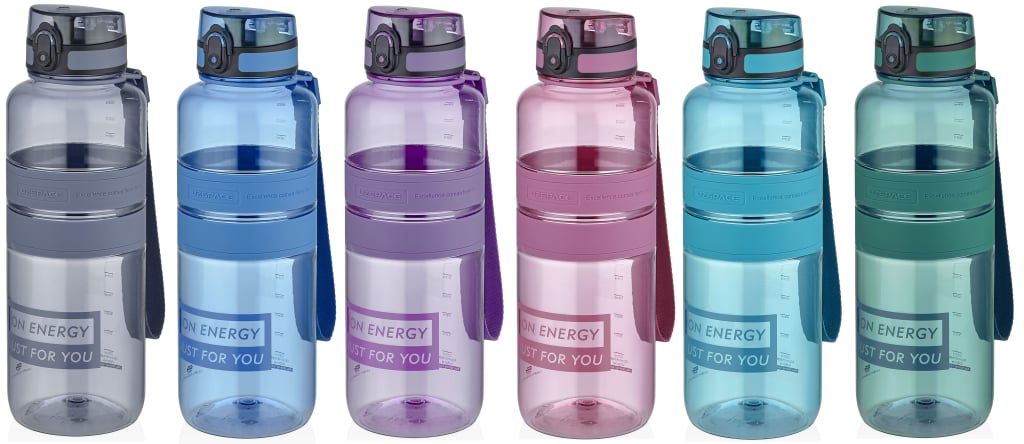 UZSPACE 1500 ML SİLİKON GÖVDE TRITAN SU MATARASI