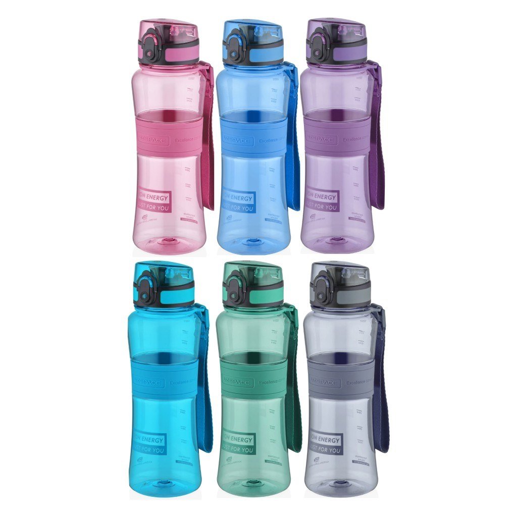UZSPACE 500 ML SİLİKON GÖVDE TRITAN SU MATARASI