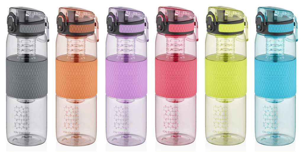 UZSPACE 530 ML DETOX BÖLMELİ TRITAN SU MATARASI