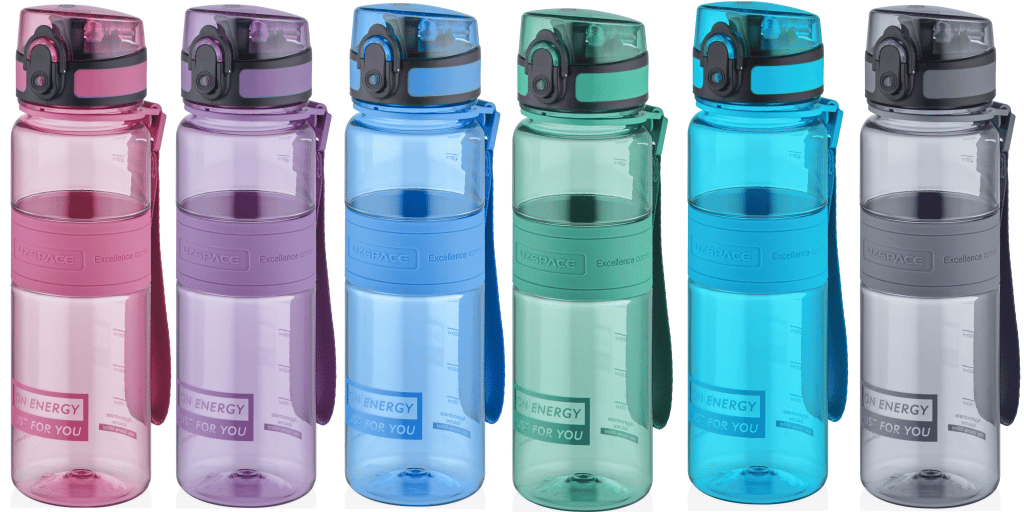 UZSPACE 550 ML SİLİKON GÖVDE TRITAN SU MATARASI