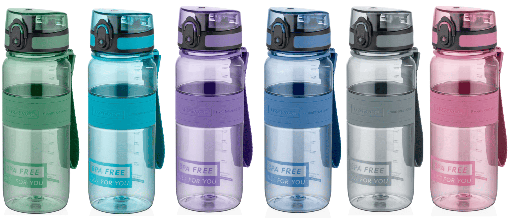 UZSPACE 650 ML SİLİKON GÖVDE TRITAN SU MATARASI