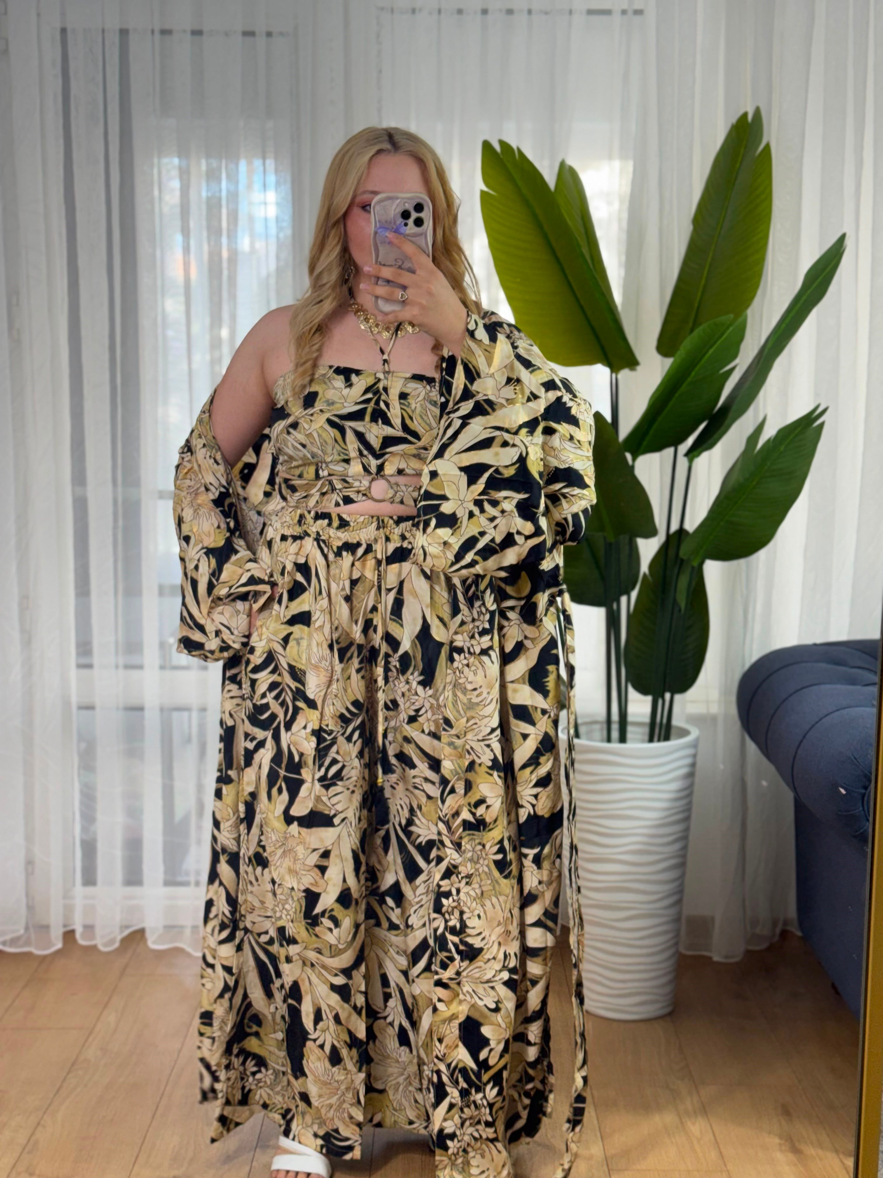 İpek 3 lü kimono set -12