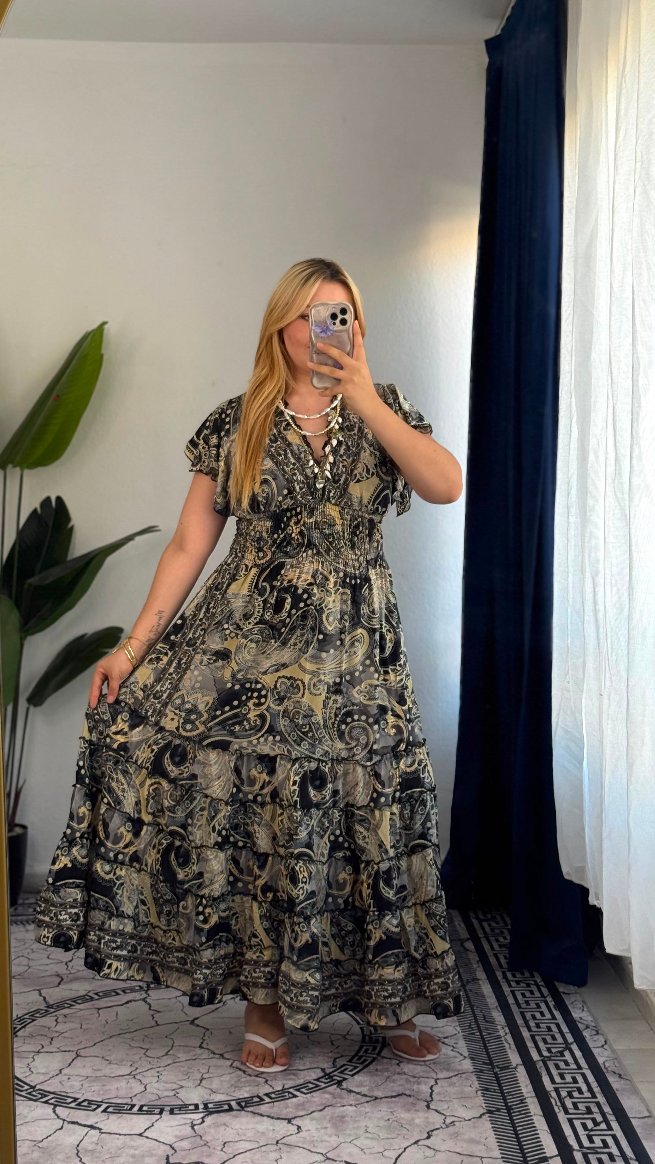 ipek kumaş Prenses madonna elbise-1076