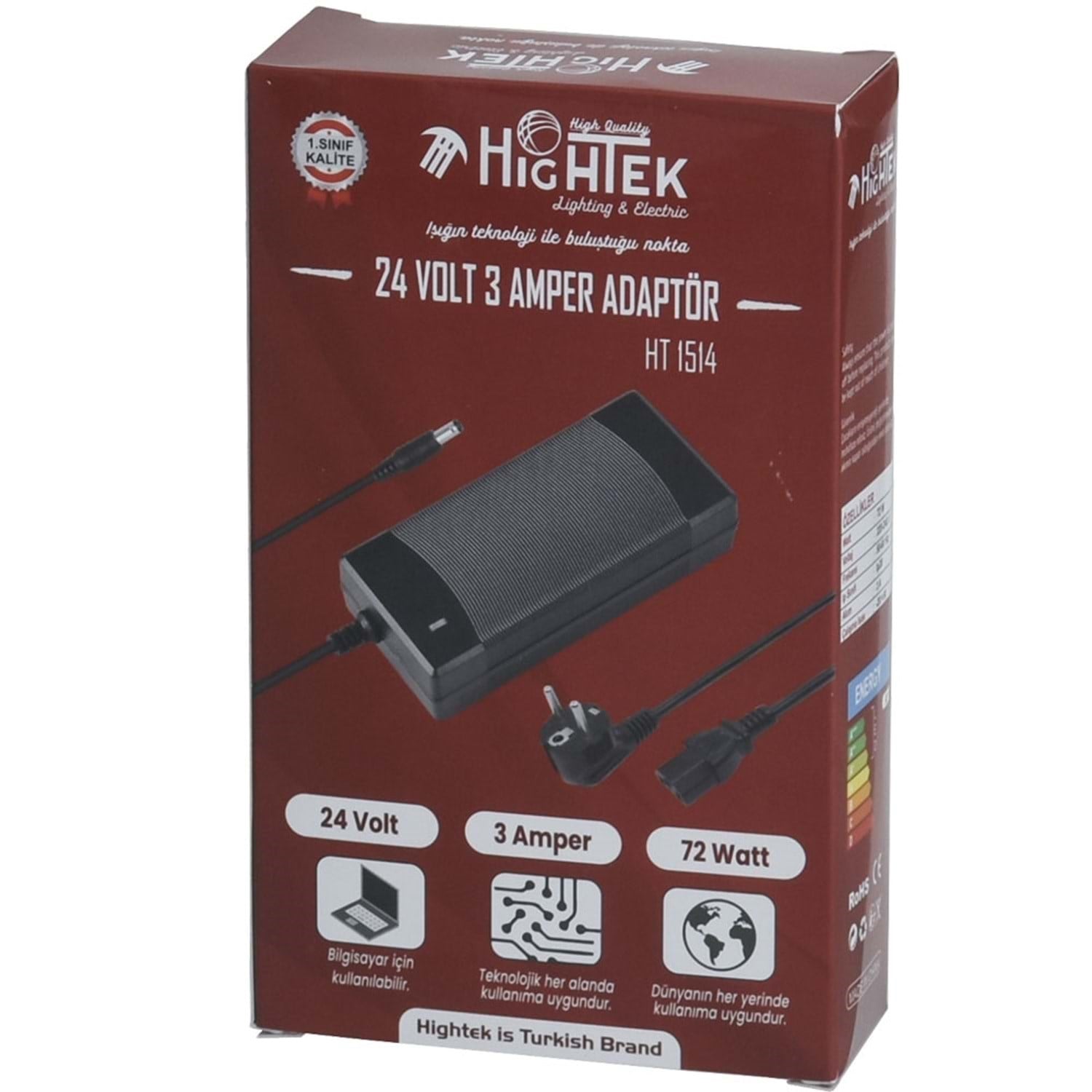 24 Volt 3 Amper Plastik Kasa Adaptör | 24V 3A Güç Adaptörü
