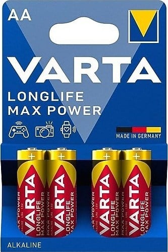 Varta Longlife Max Power AA 4'lü Alkaline Pil | Uzun Ömürlü Kalem Pil