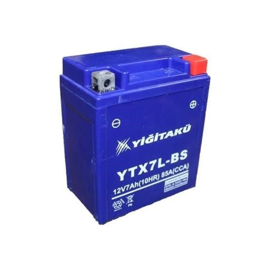 Yiğit Akü YTX7L-BS (MF) 12V 7Ah MT Serisi Dik Motosiklet Aküsü