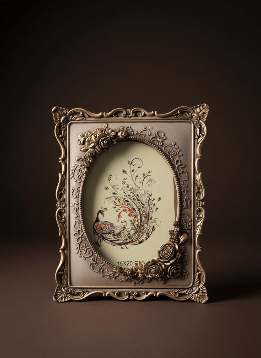 Klasik Hediyelik Çiçekli Çerçeve