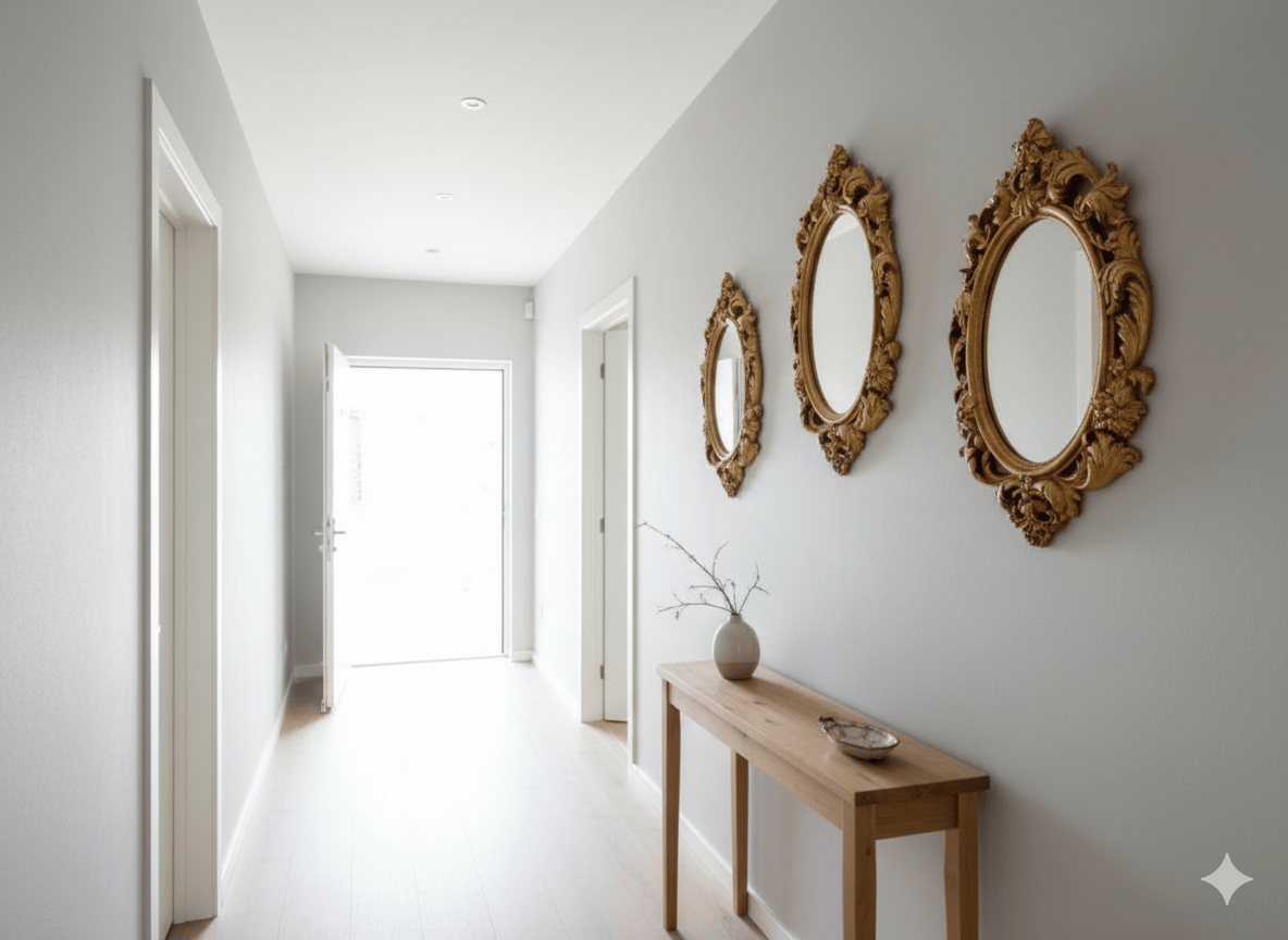 Şık Klasik Hediyelik Üçlü Ayna