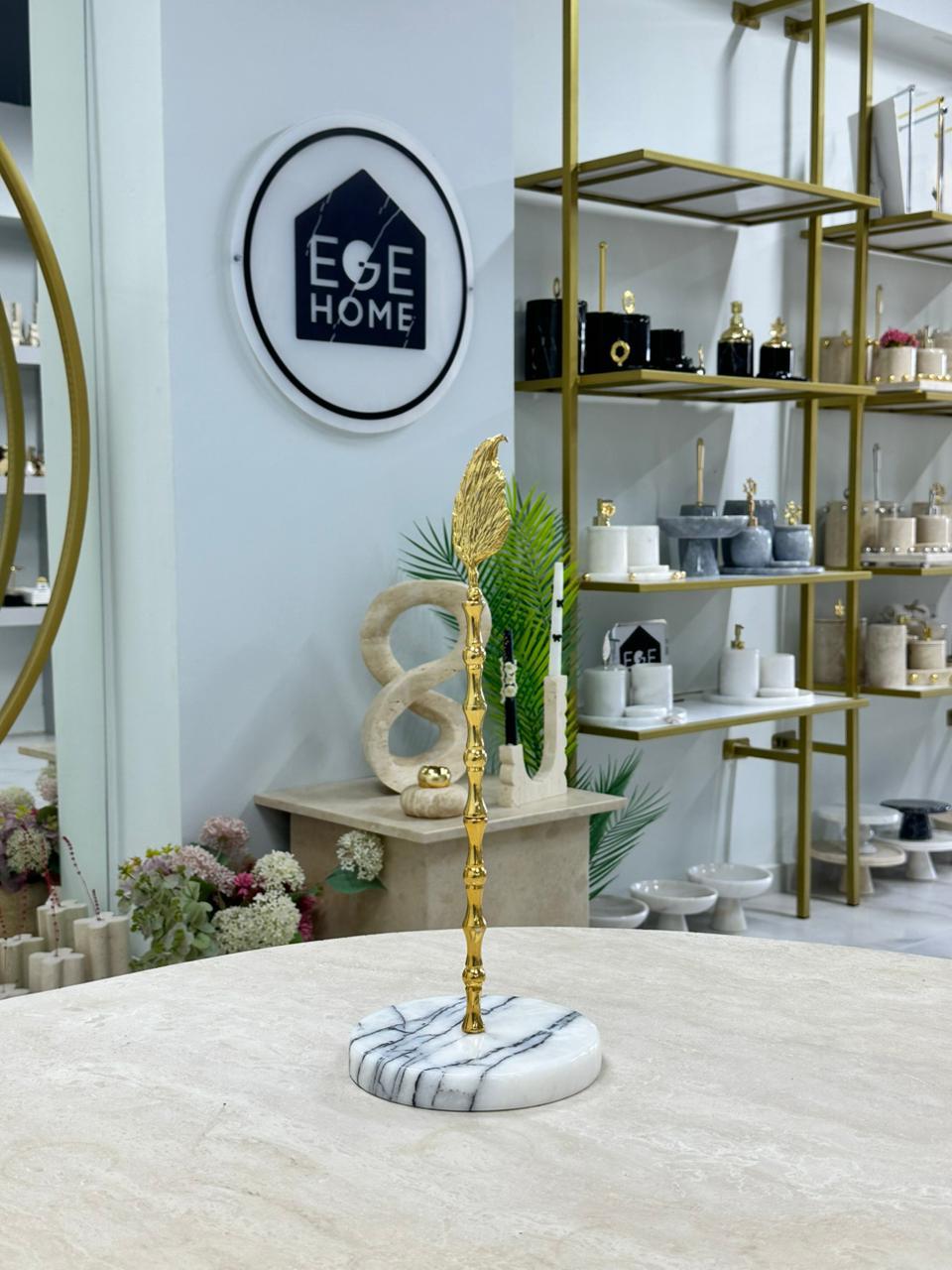 DEKORATİF LEYLAK MERMER RULO HAVLULUK GOLD TÜY TEPE