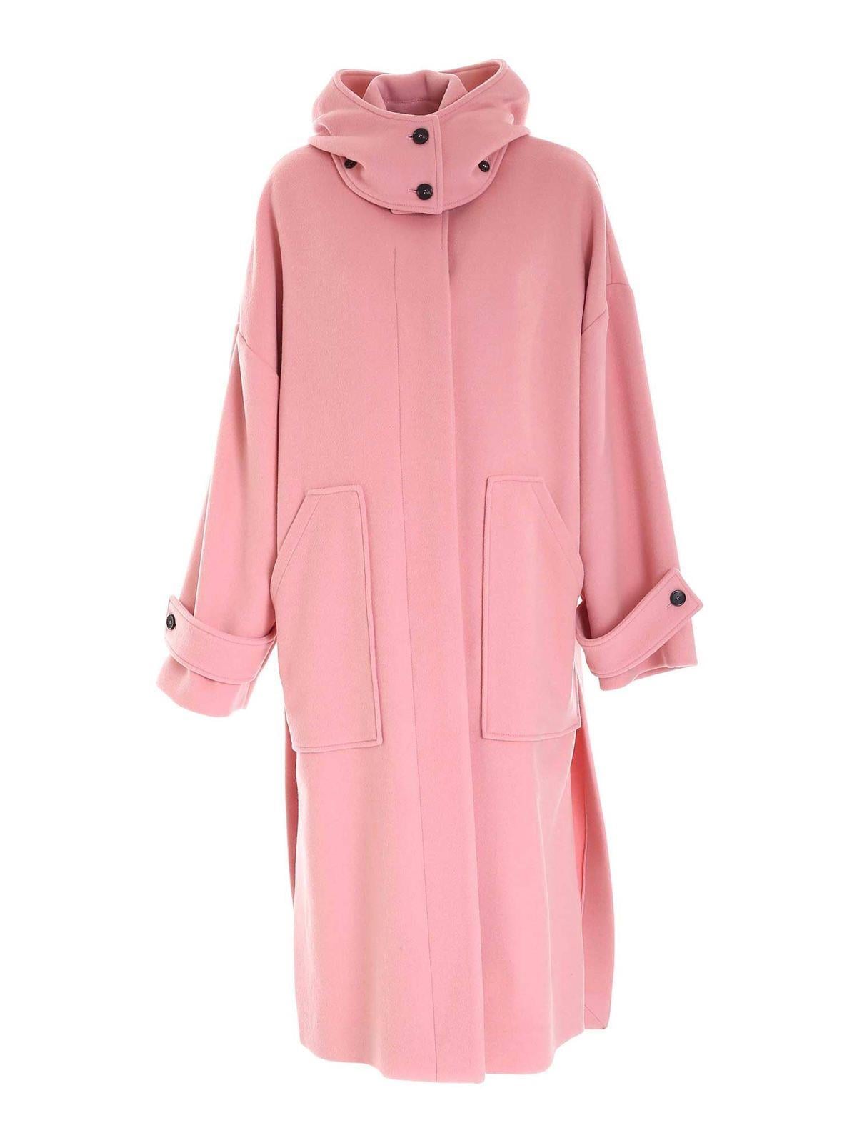 MSGM Mantel mit Kapuze in Pink