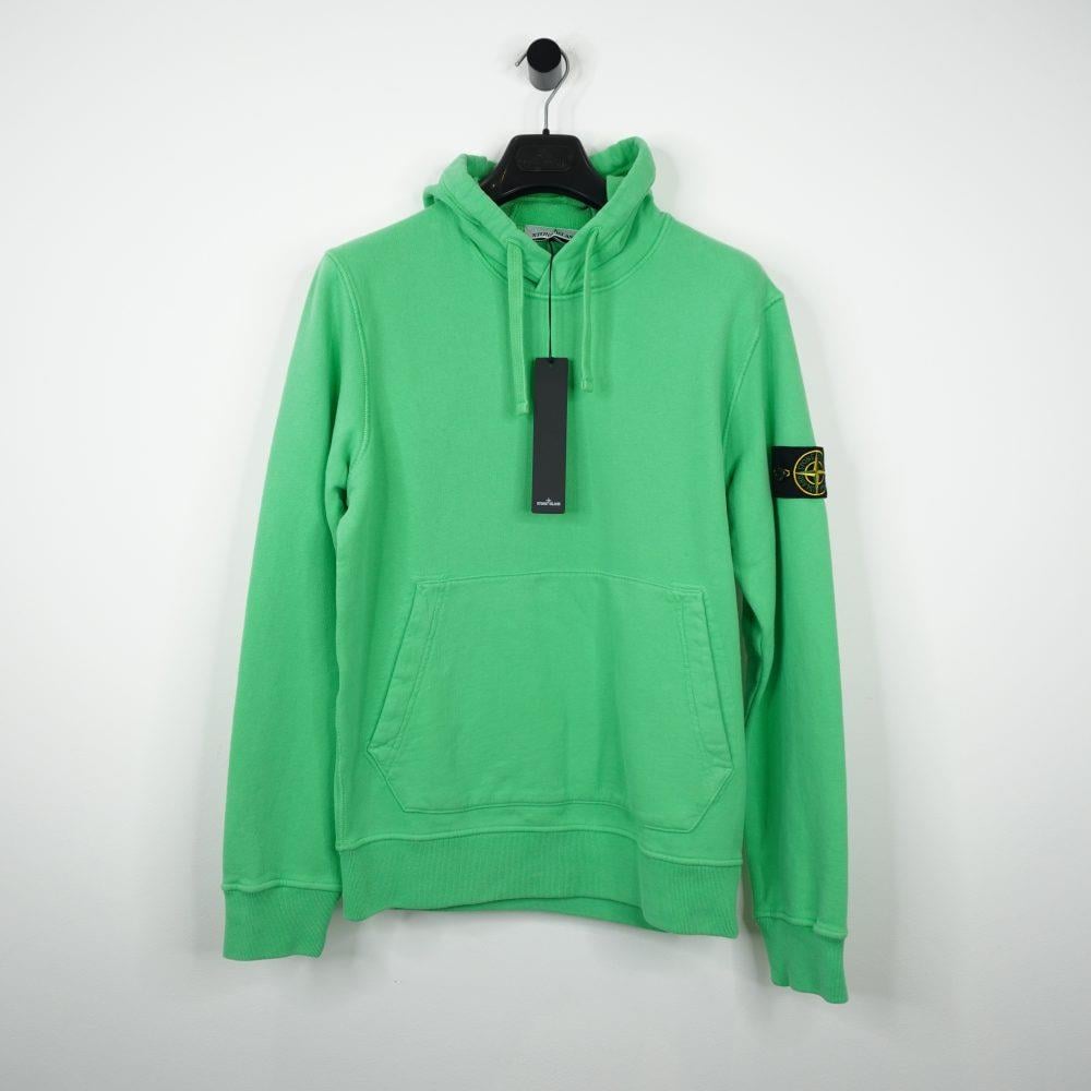 Stone Island Brushed Cotton Full Zip Hoodie (Green)