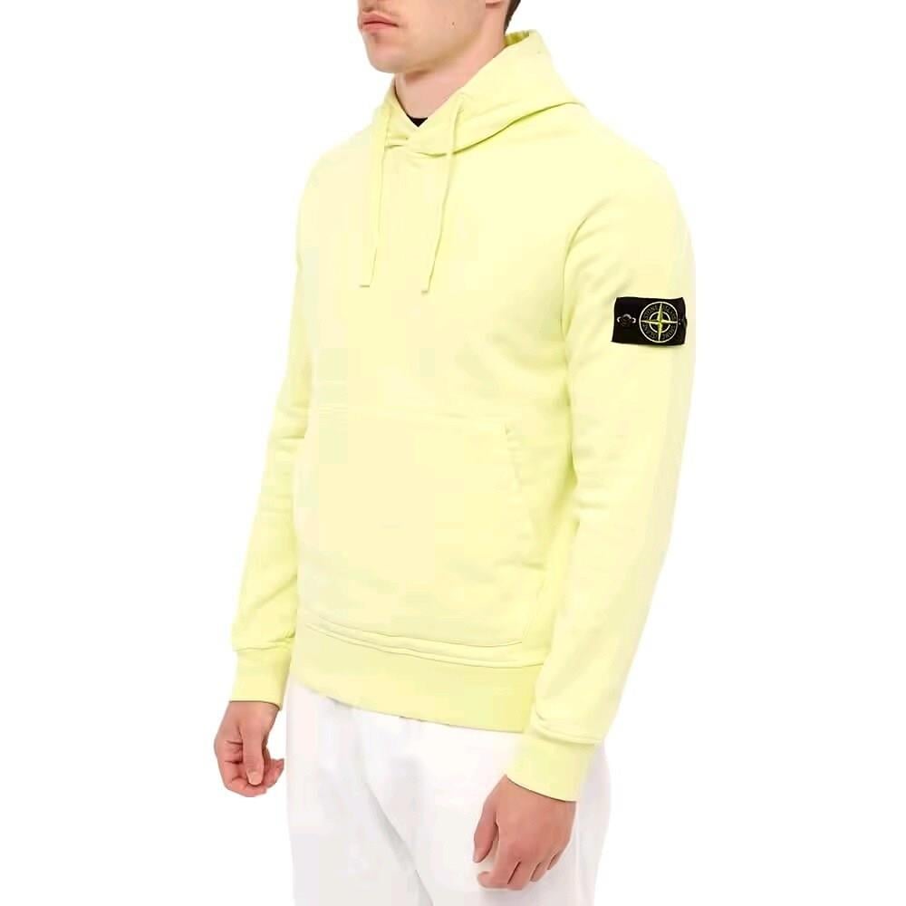 Stone Island Garment Dyed Hoodie ‘Lemon'