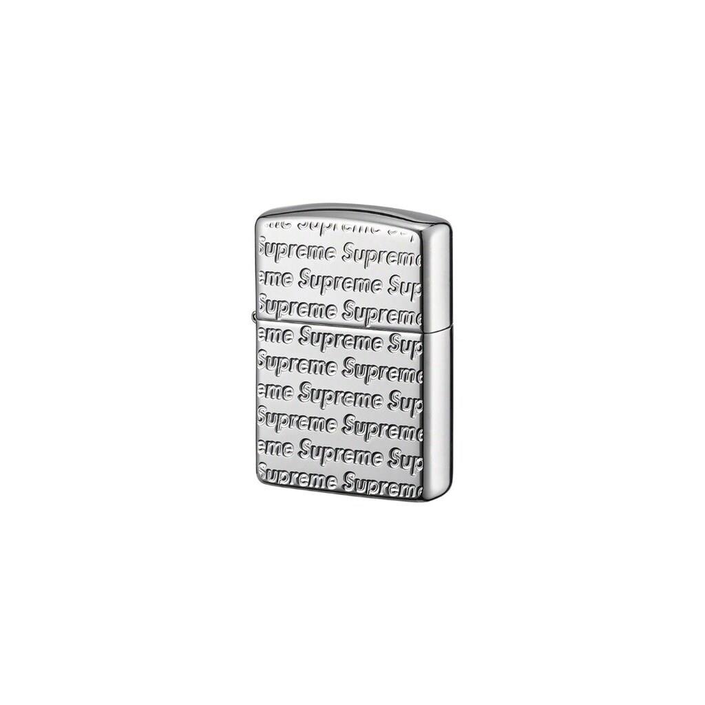 Supreme Repeat Engraved Zippo Silver