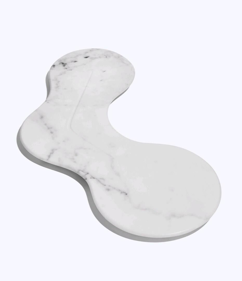 Zaha Hadid Design Cell Marble Platter | White