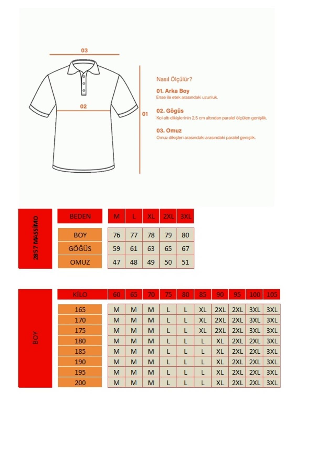 2857 Massimo Erkek Haki %100 Supima Pamuk Esnek Kumaş Regular Fit Bisiklet Yaka Tişört