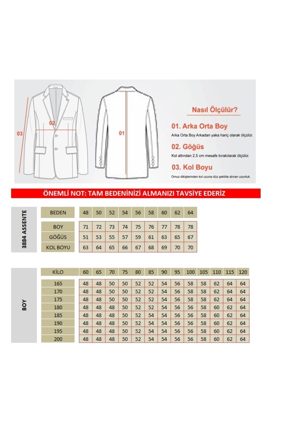 Assente Erkek A.Lacivert - Mavi Keten Görünümlü Ekose Slim Fit Mono Yaka Spor Blazer Ceket