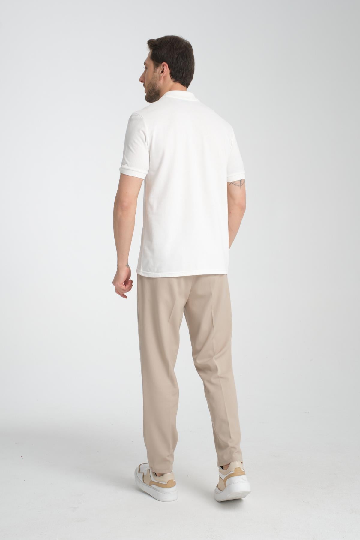 Basic Polo Yaka Comfort Fit 100% Pamuk Pike Tişört