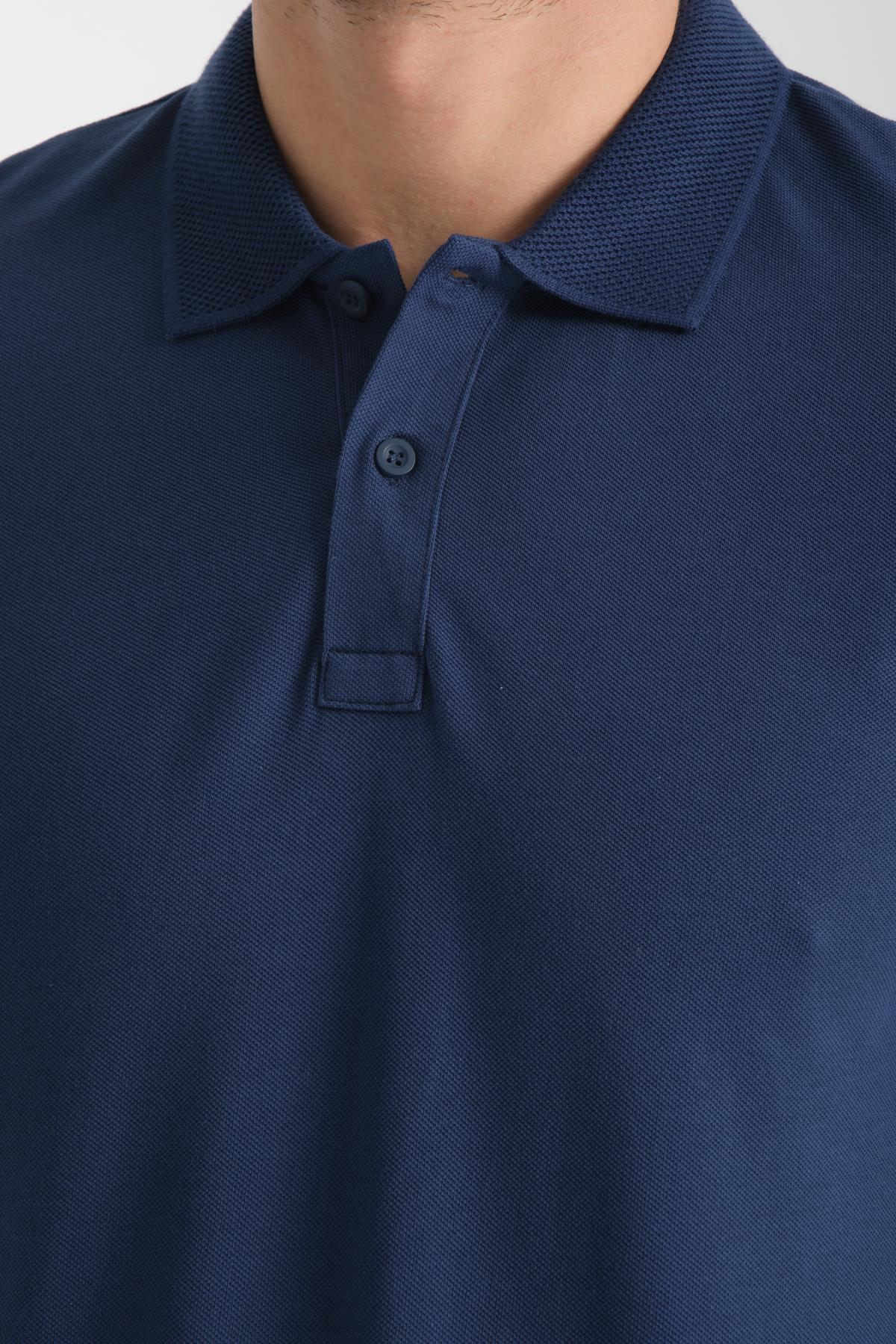 Basic Polo Yaka Comfort Fit 100% Pamuk Pike Tişört