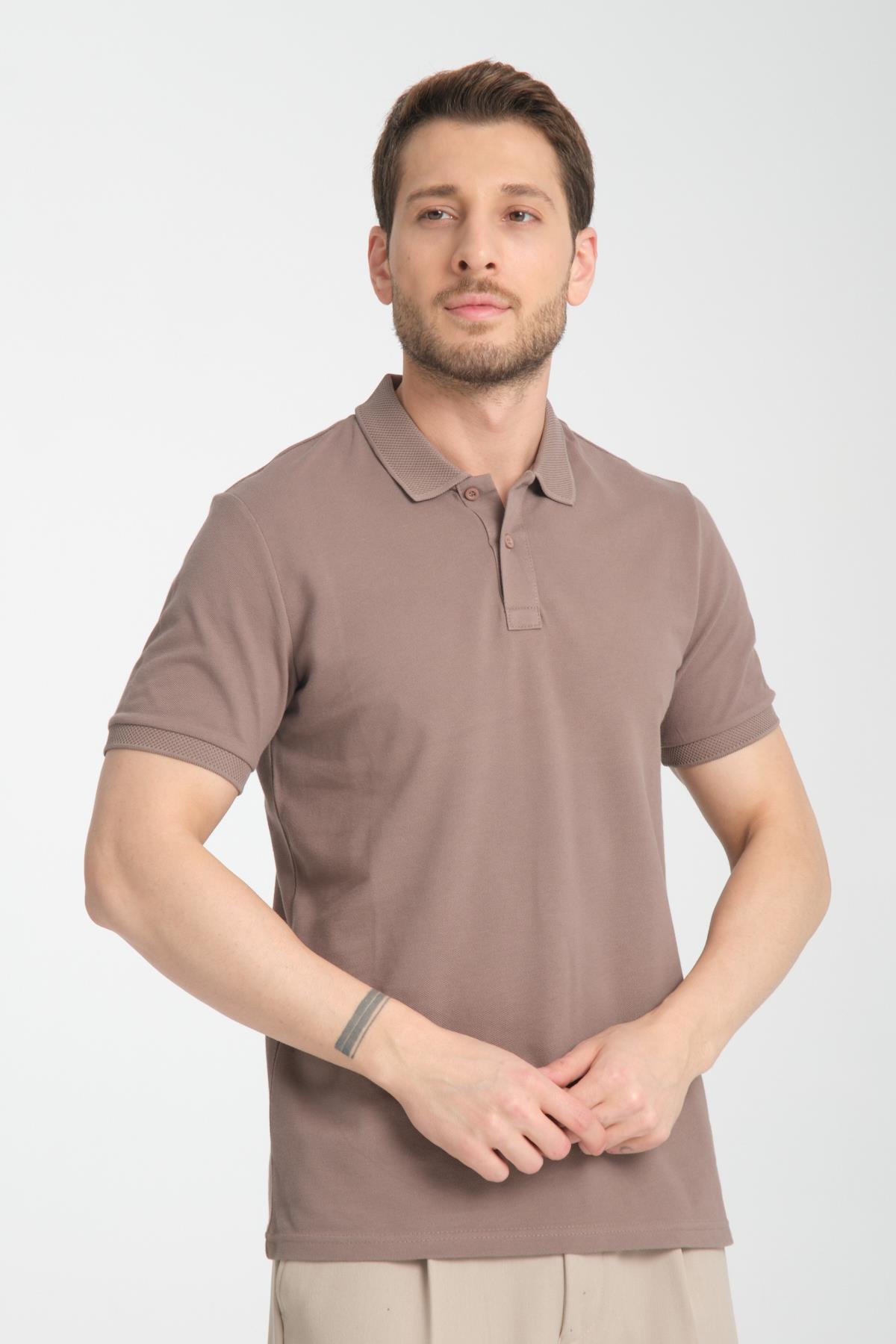 Basic Polo Yaka Comfort Fit 100% Pamuk Pike Tişört