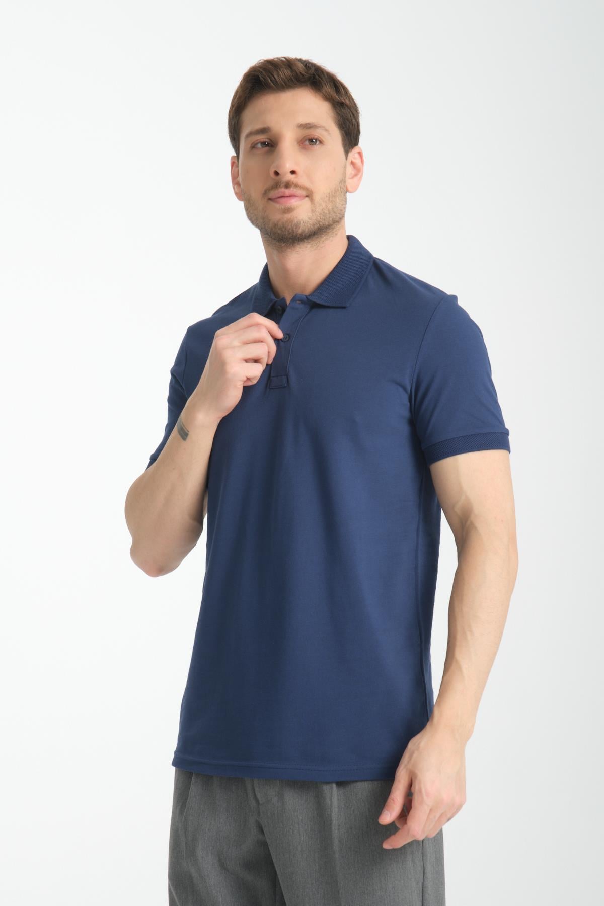 Basic Polo Yaka Comfort Fit 100% Pamuk Pike Tişört