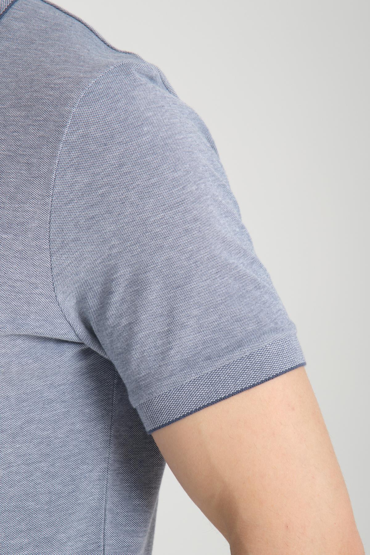 Boggee Pedso Erkek Atrasit İtalyan Yaka Çekmez Likralı %100 Pamuklu Kumaş Slim Fit Polo Yaka Tişört