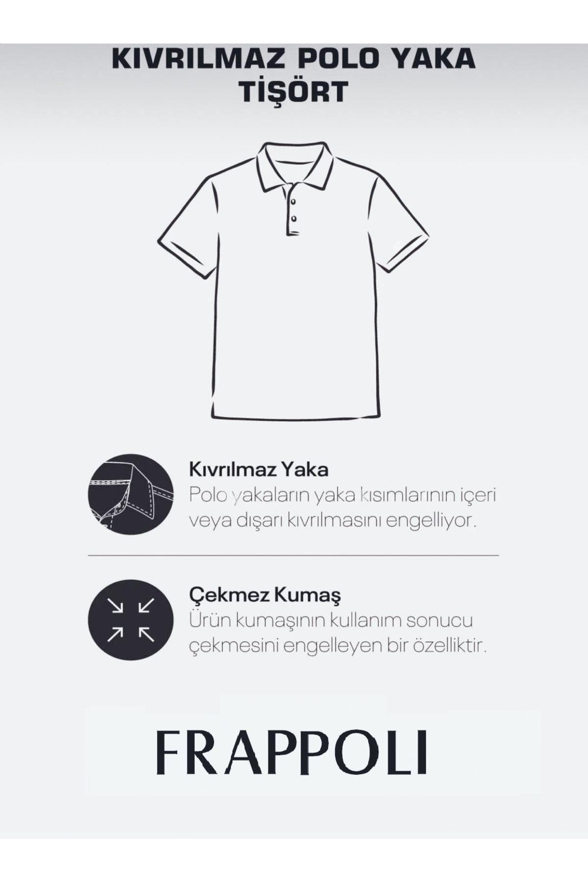 Boggee Pedso Erkek Buz Mavi İtalyan Yaka Çekmez Likralı %100 Pamuklu Kumaş Slim Fit Polo Yaka Tişört
