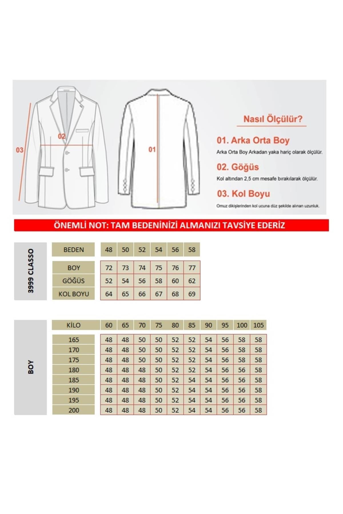 Classo Erkek Camel Slim Fit Sivri Yaka Kendinden Desenli Blazer Ceket