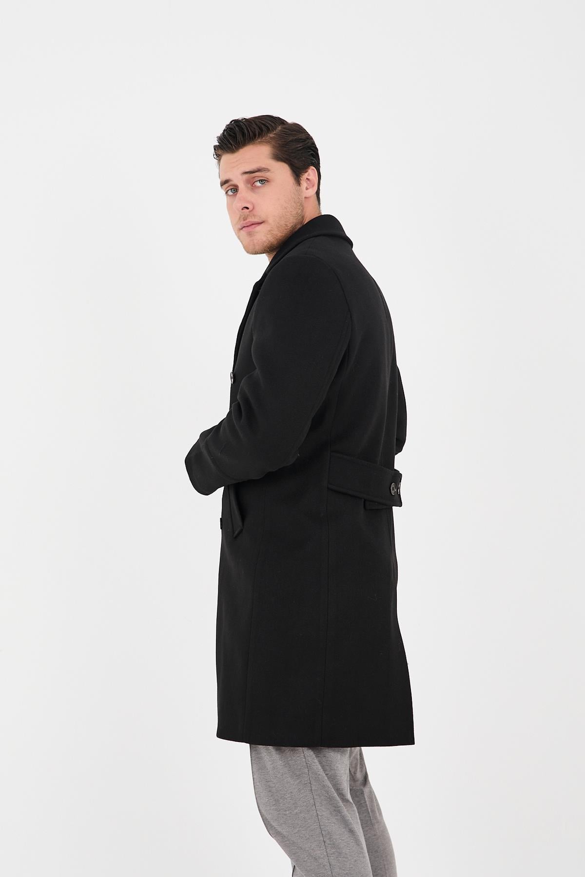 Erkek Kruvaze Kaban-Palto Regular Fit