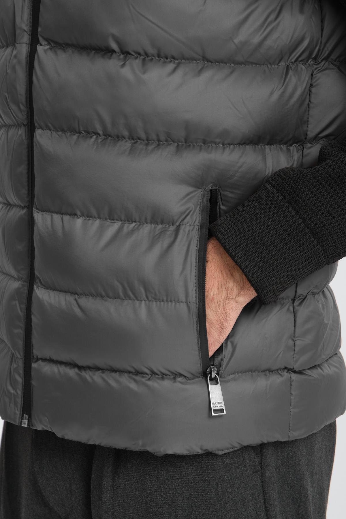 Erkek Şişme Mont Kolu Örme Ribanalı Standart Fit