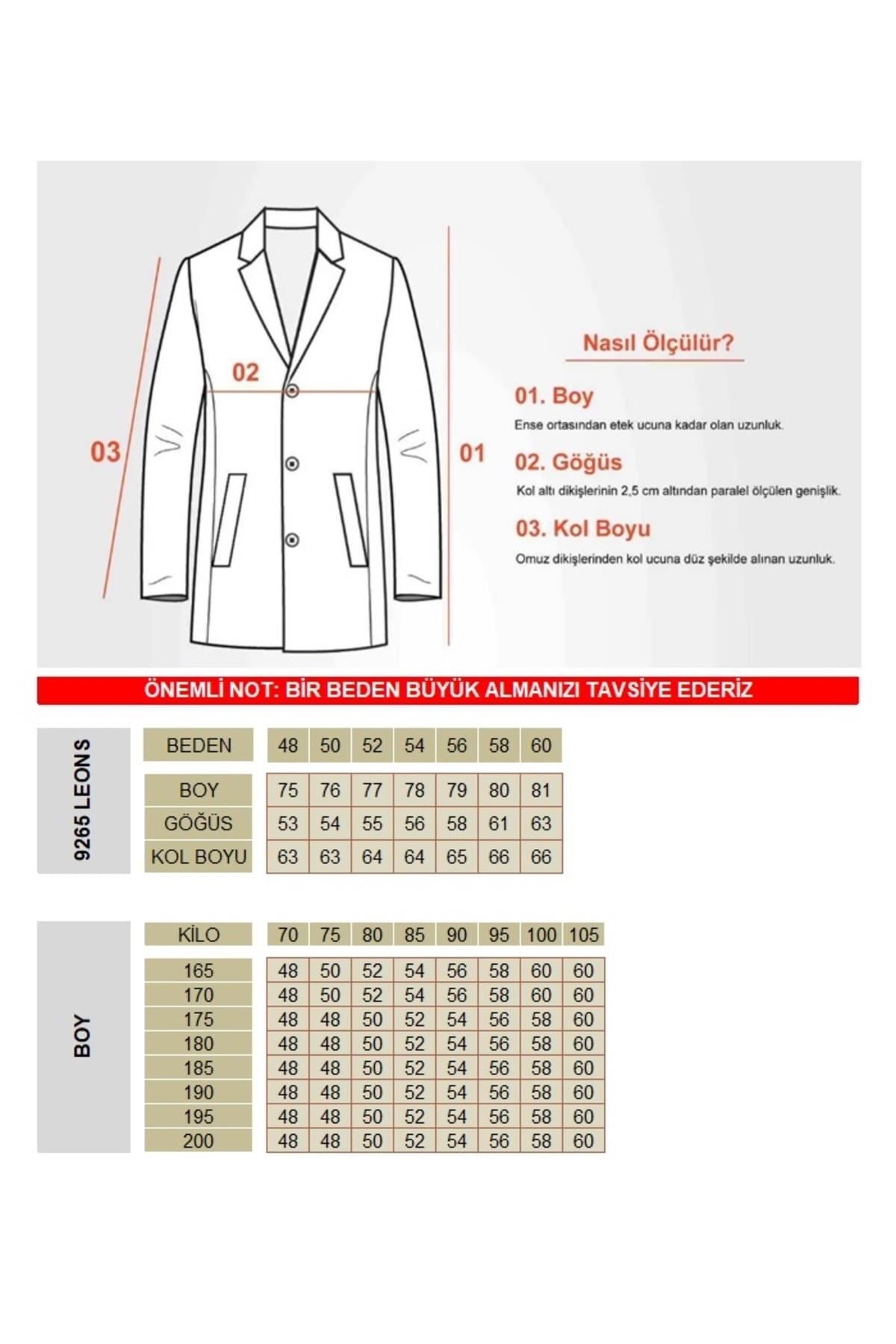 Erkek Slim Fit Kumaş Trençkot Mont Fermuarlı-Düğmeli