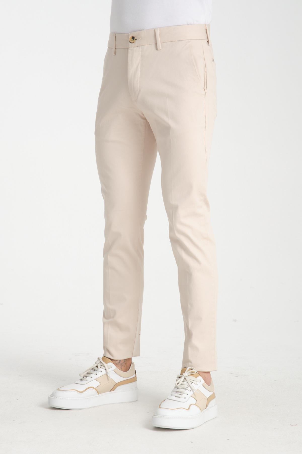 Gabardin Pamuklu Erkek Slim Fit Kalıp Yetişkin Chino Pantolon