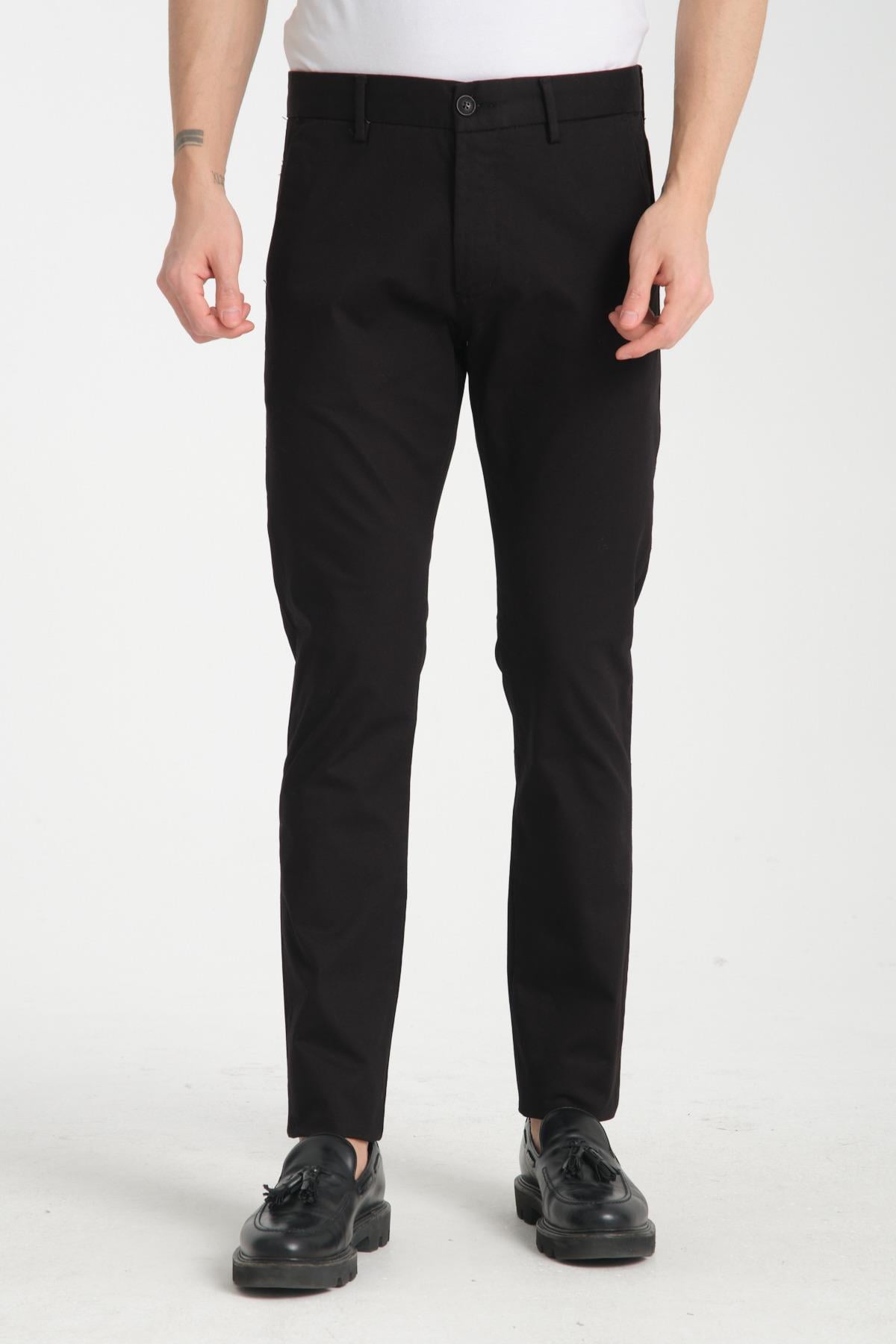 Gabardin Pamuklu Erkek Slim Fit Kalıp Yetişkin Chino Pantolon
