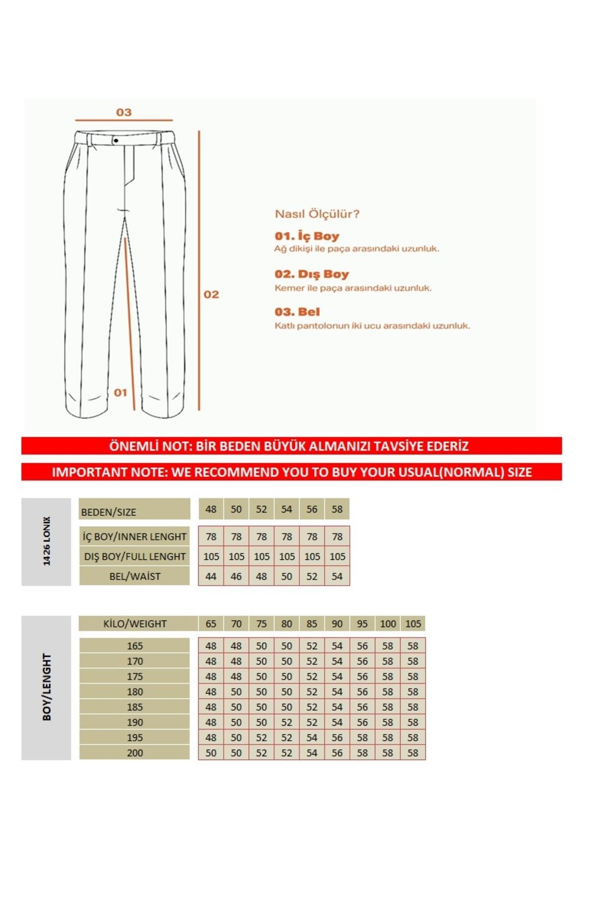 Lonix Erkek Antrasit Poliamid Kumaşlı Çok Esnek İtalyan Kesim Rahat Pantalon