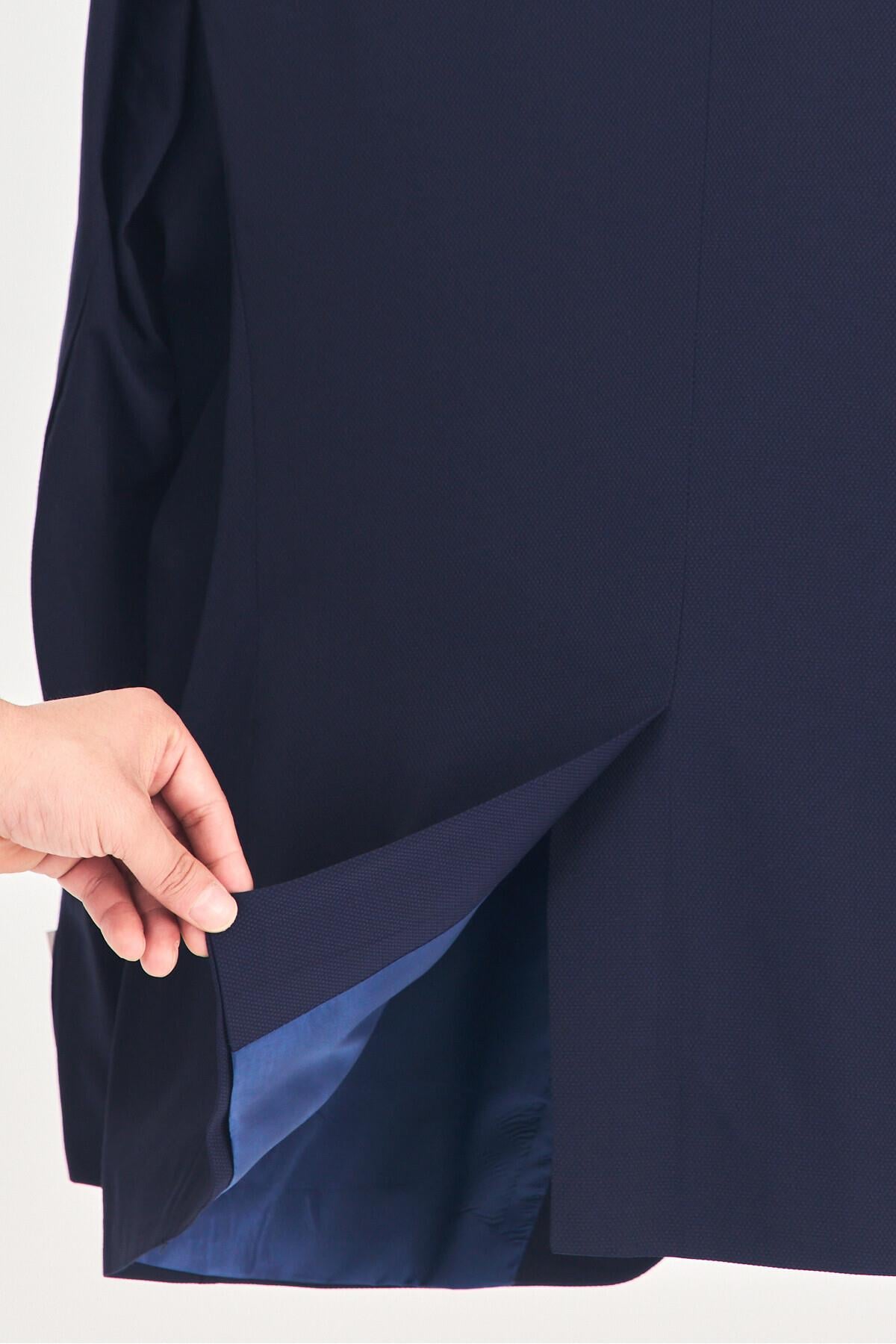 Manzoni Erkek Lacivert Polyviskon Kumaşlı Mono Yaka Slim Fit Blazer Ceket