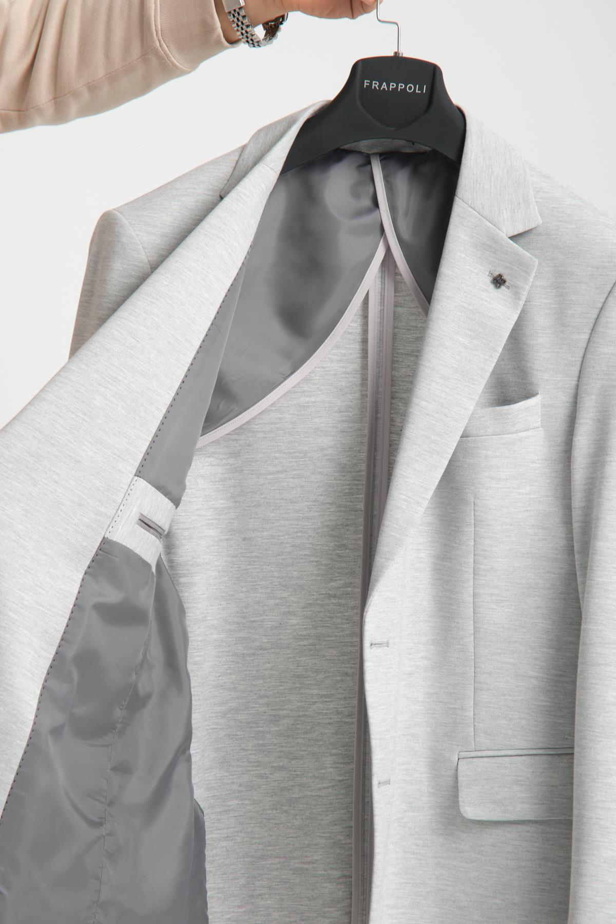 Modern Erkek Blazer Mono Yaka 360 Esneyen Yarım Astar Ceket