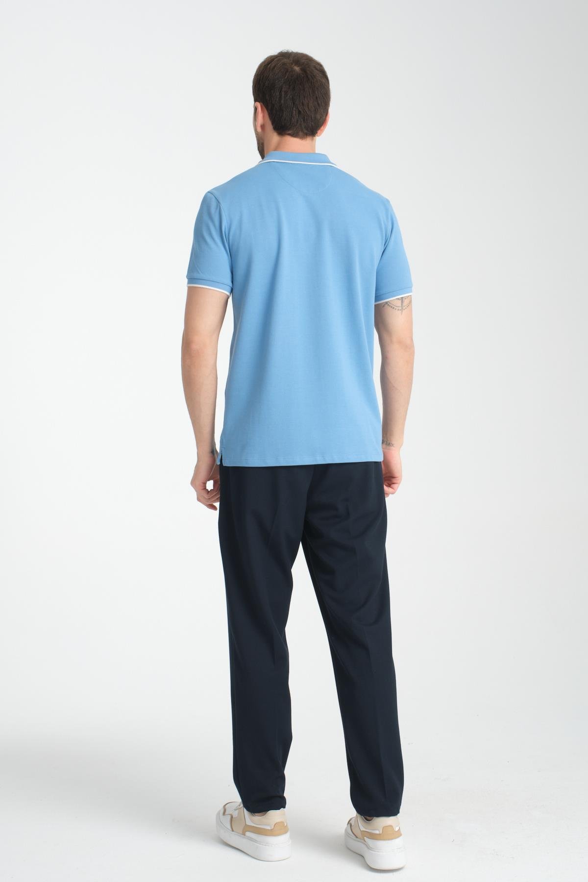 Polo Yaka Regular Fit Düz 100% Pamuk Pike Tişört